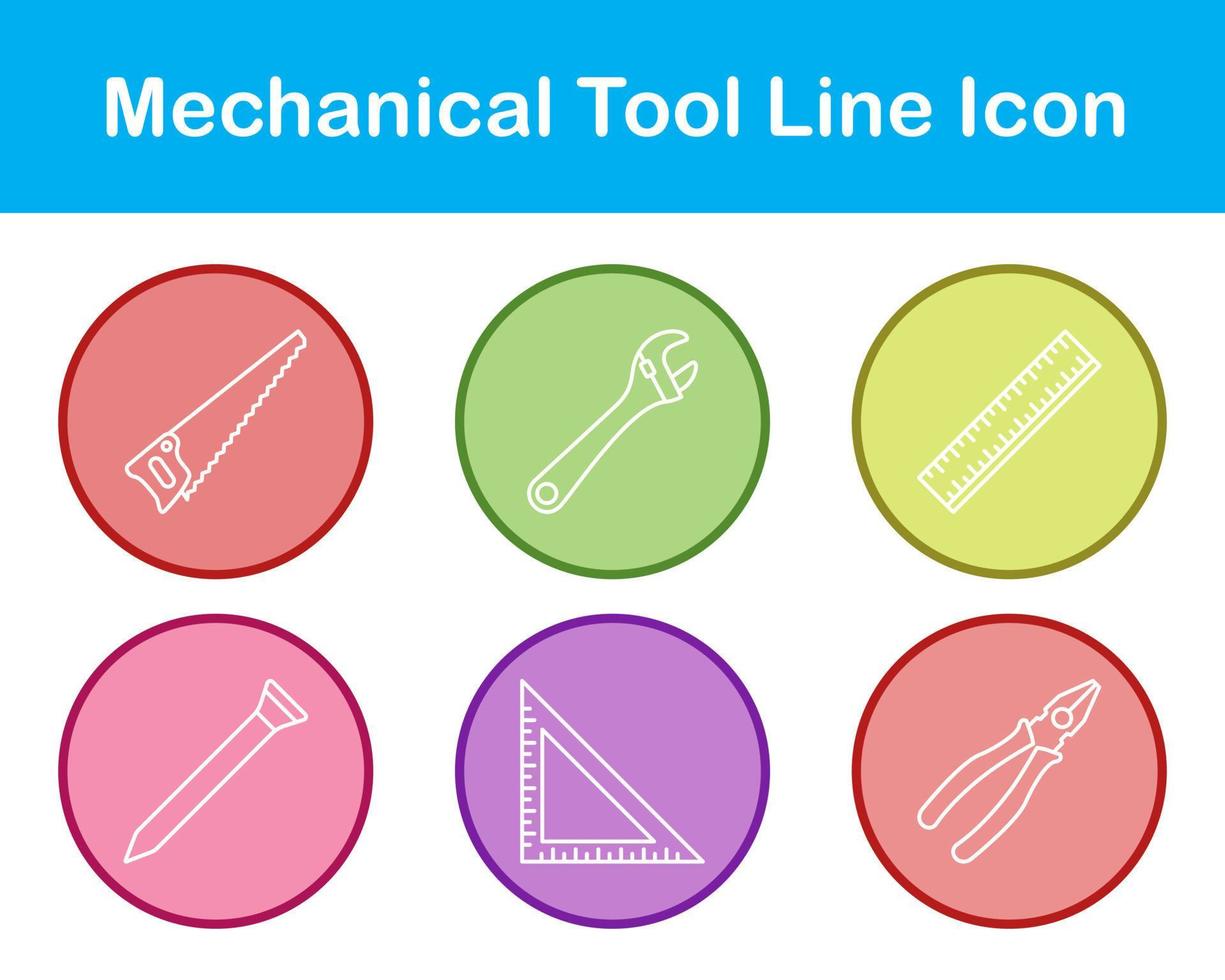 mecánico herramienta vector icono conjunto