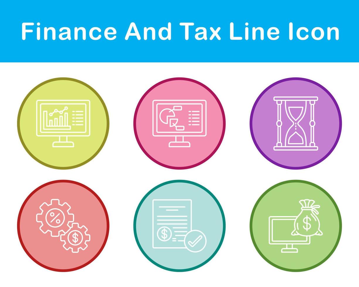 Finance And Tax Vector Icon Set