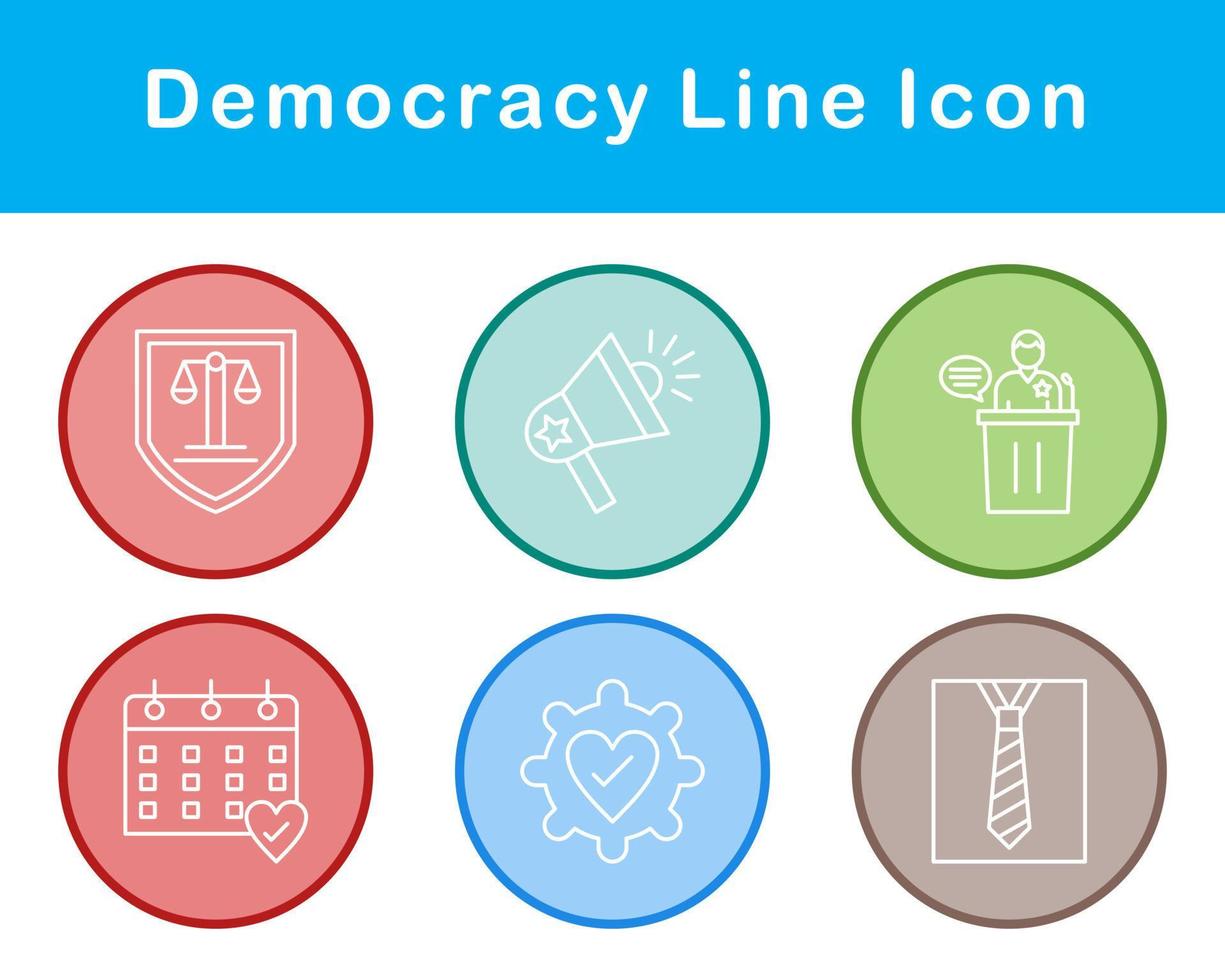 Democracy Vector Icon Set