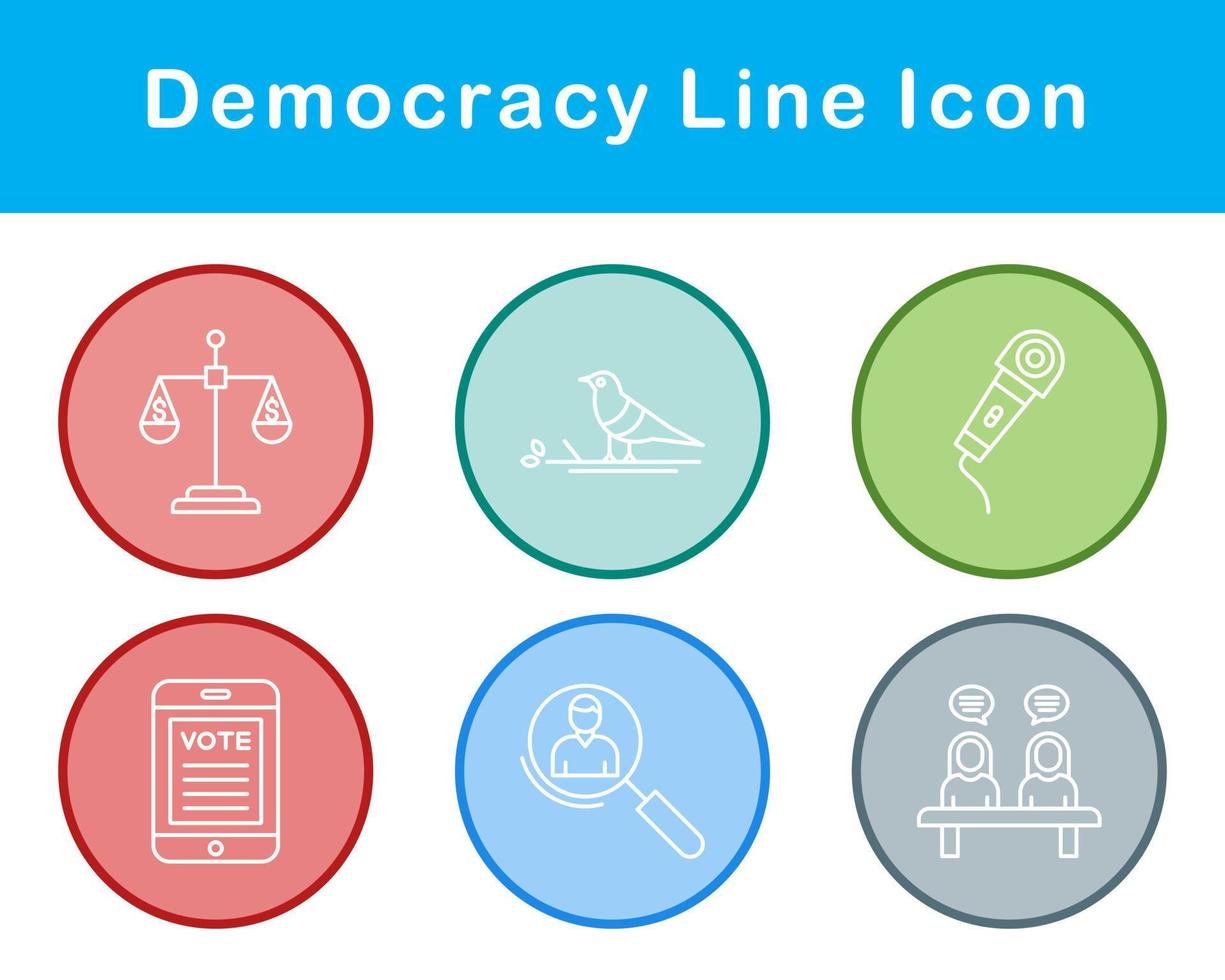 Democracy Vector Icon Set