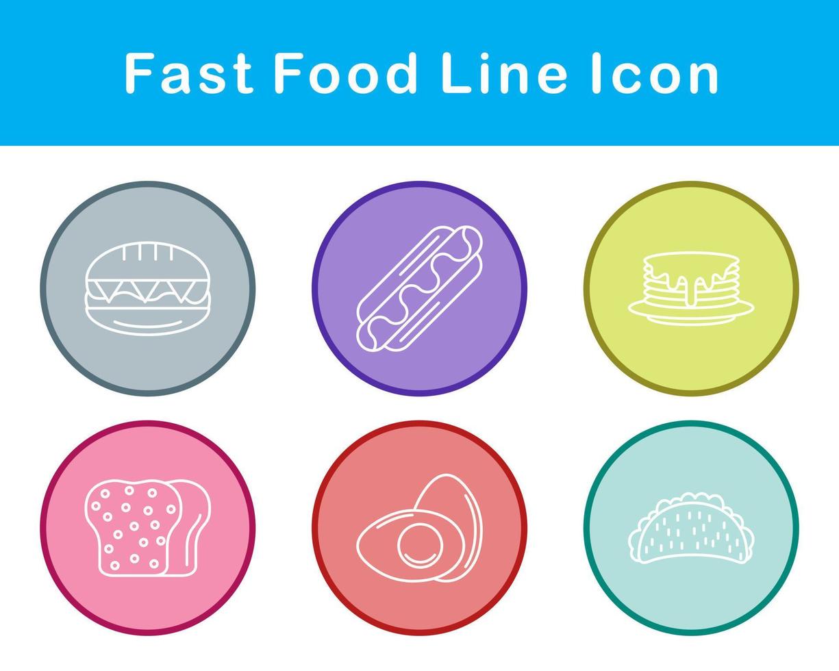 Fast Food Vector Icon Set