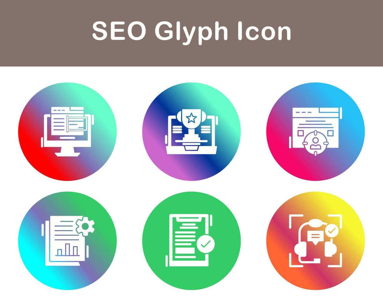 seo vector icono conjunto