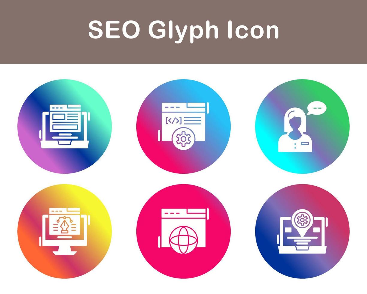 seo vector icono conjunto