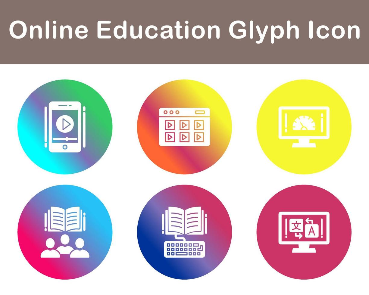 Online Education Vector Icon Set