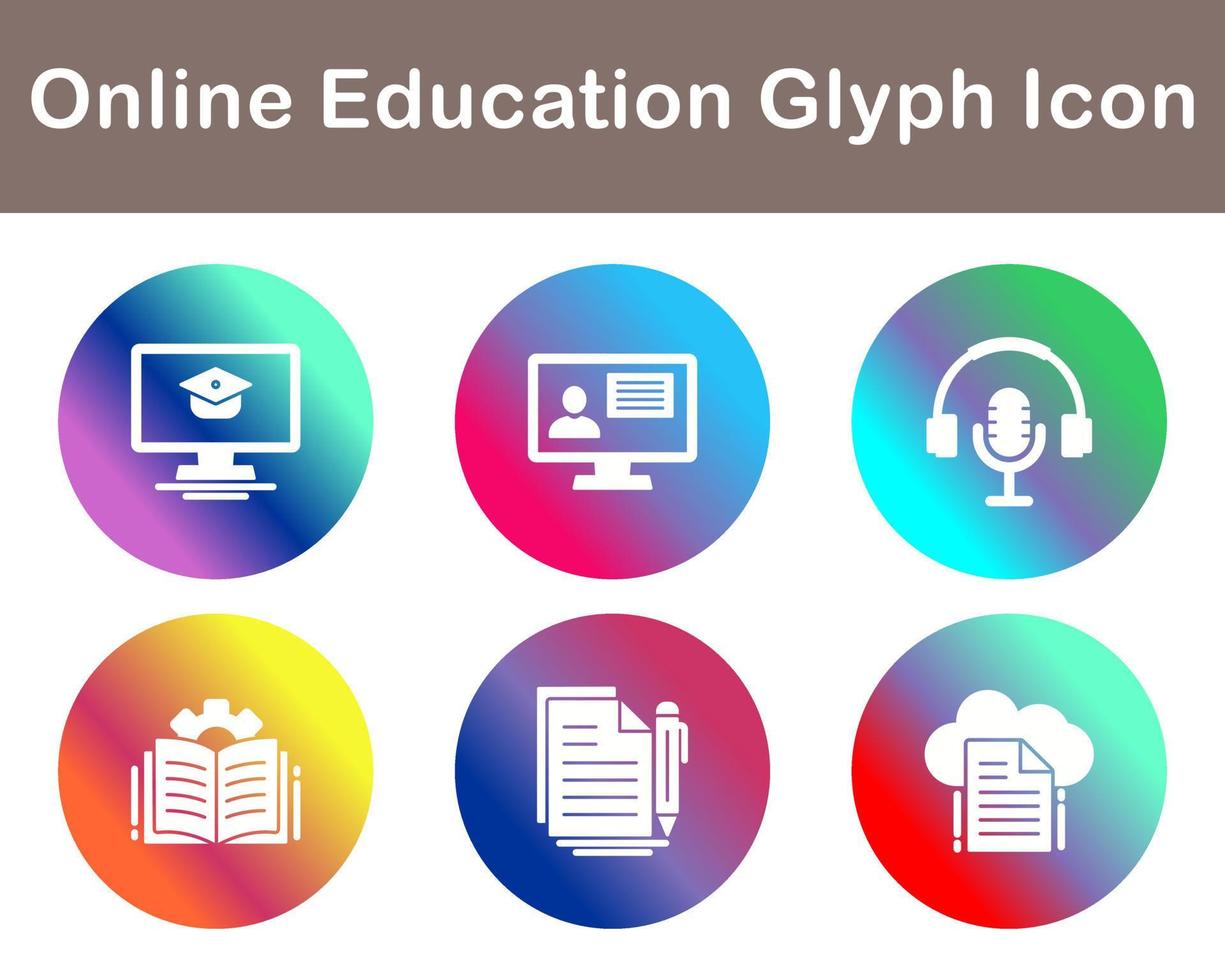 Online Education Vector Icon Set