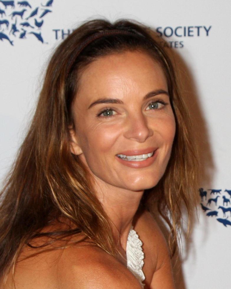 Gabrielle Anwar arriving at the Genesis Awads at the Beverly Hilton