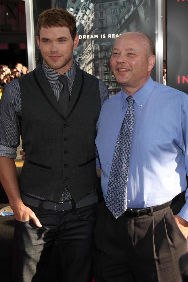 LOS ANGELES  JUL 13  Kellan Lutz  Father arrive at the Inception Premiere at Graumans Chinese Theater on July13 2010 in Los Angeles CA photo