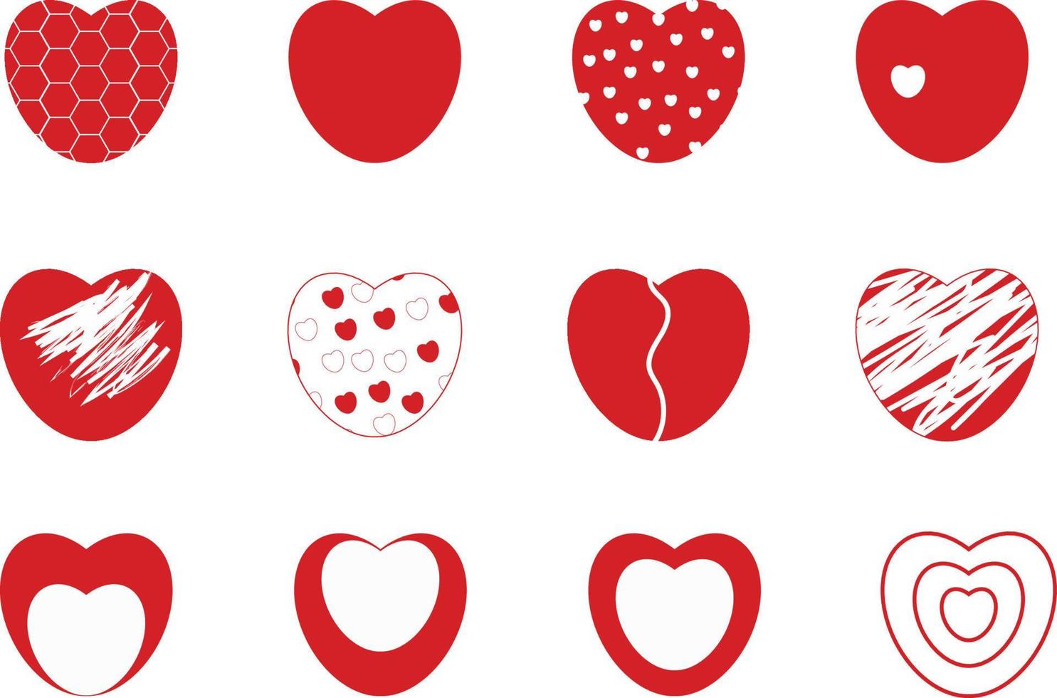 collection of hearts with little hearts for web site. Love symbol wallpaper and Valentine's day. free vector