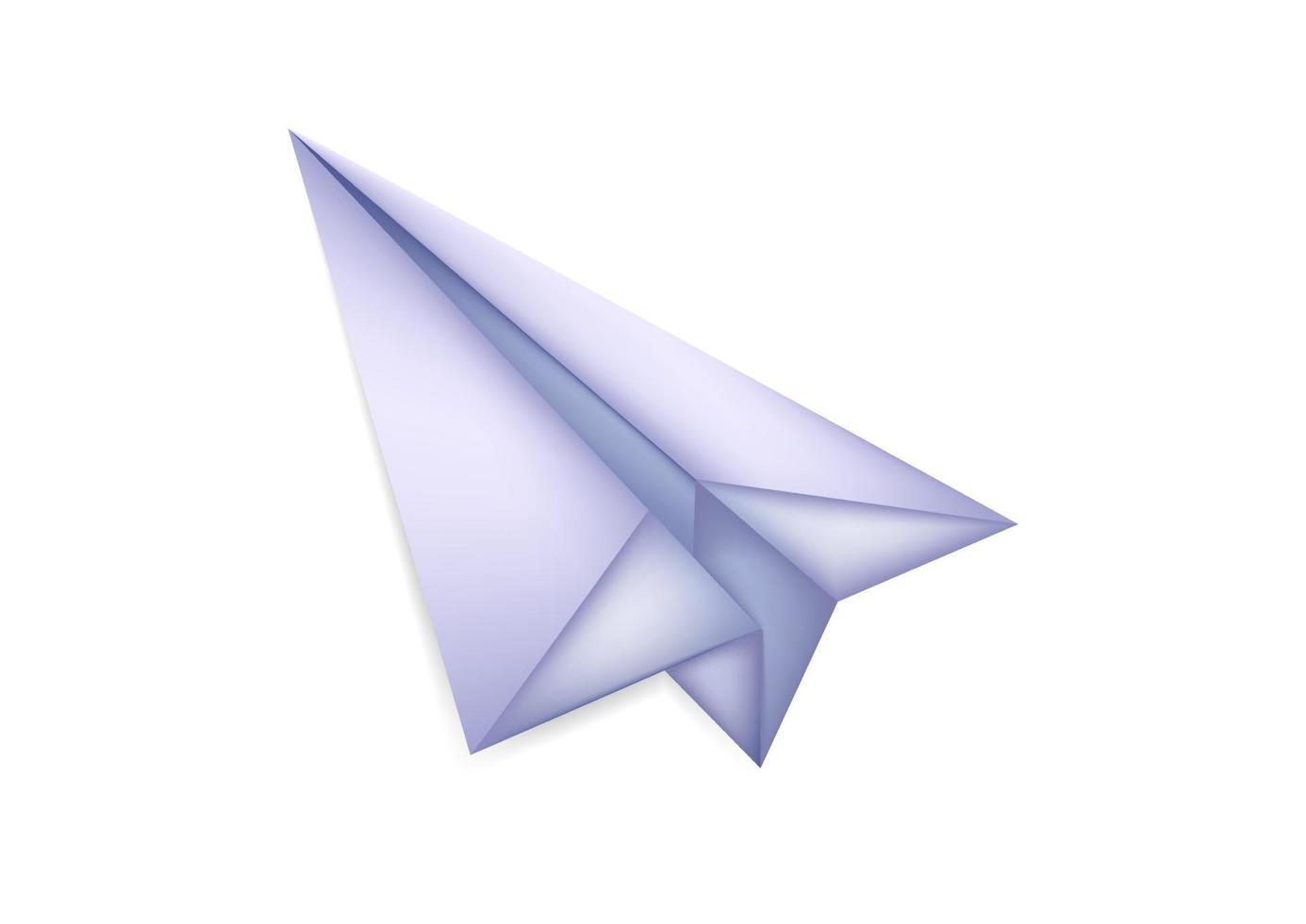 Realistic Paper Plane Vector Illustration