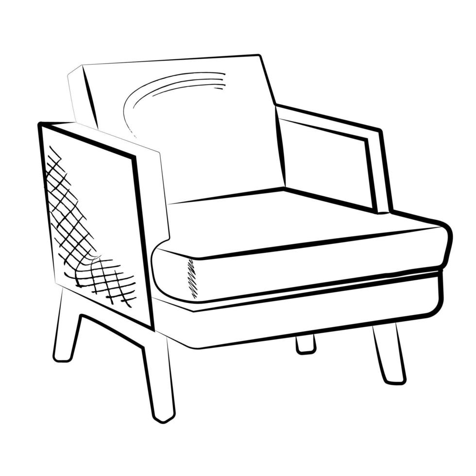 Cozy home armchair vector