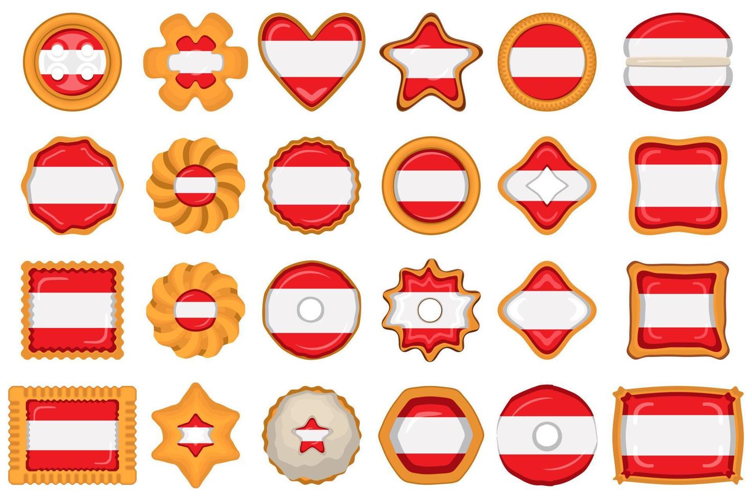 Homemade cookie with flag country Latvia in tasty biscuit vector