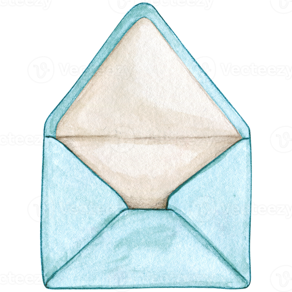 watercolor open envelope png