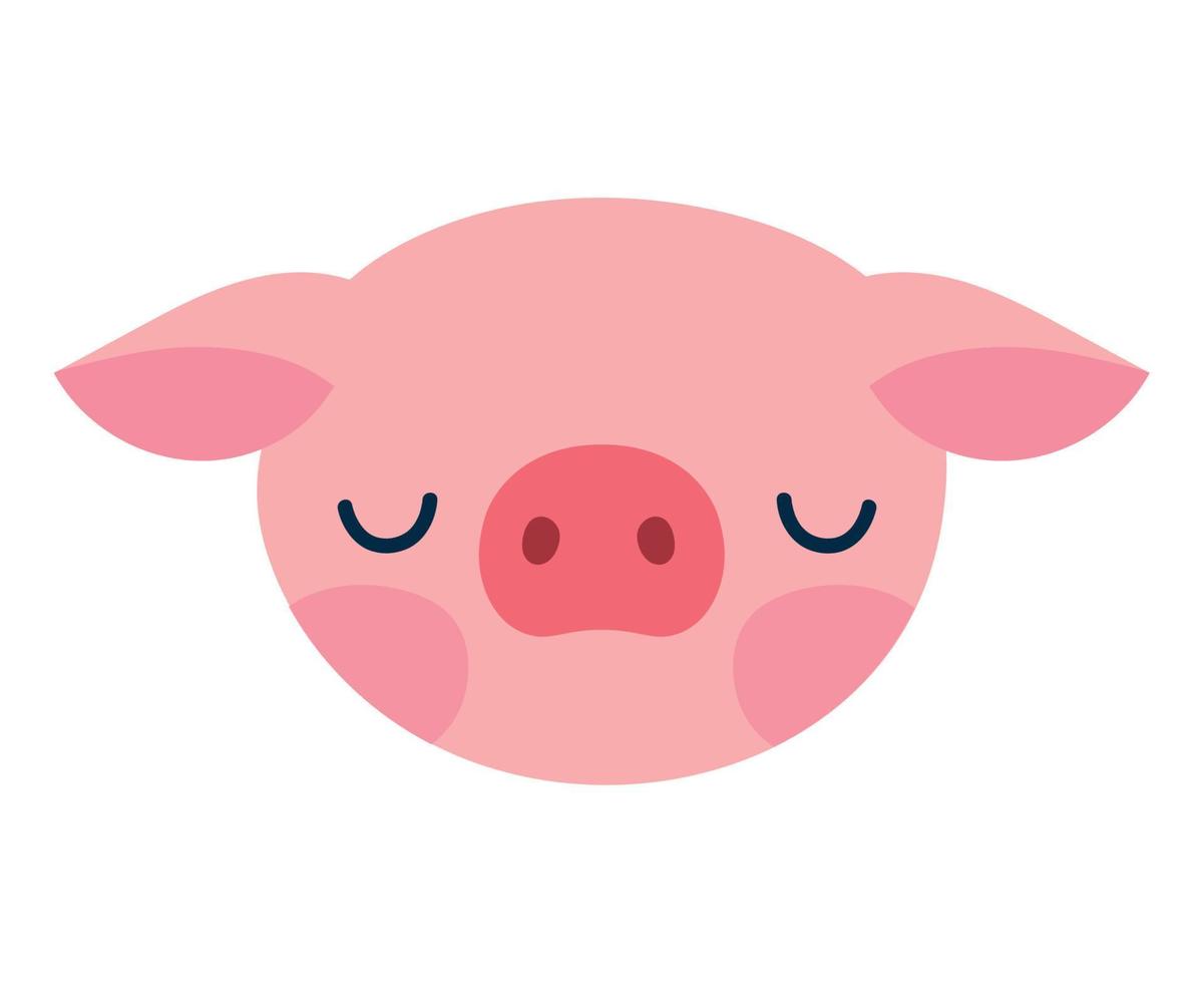 sleepy pig deisgn vector