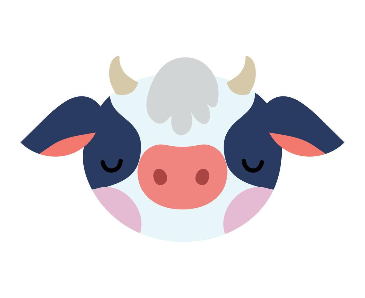 sleepy cow deisgn vector