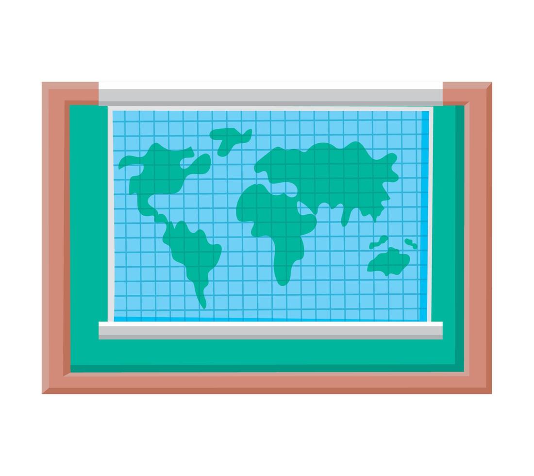 blackboard and world map vector