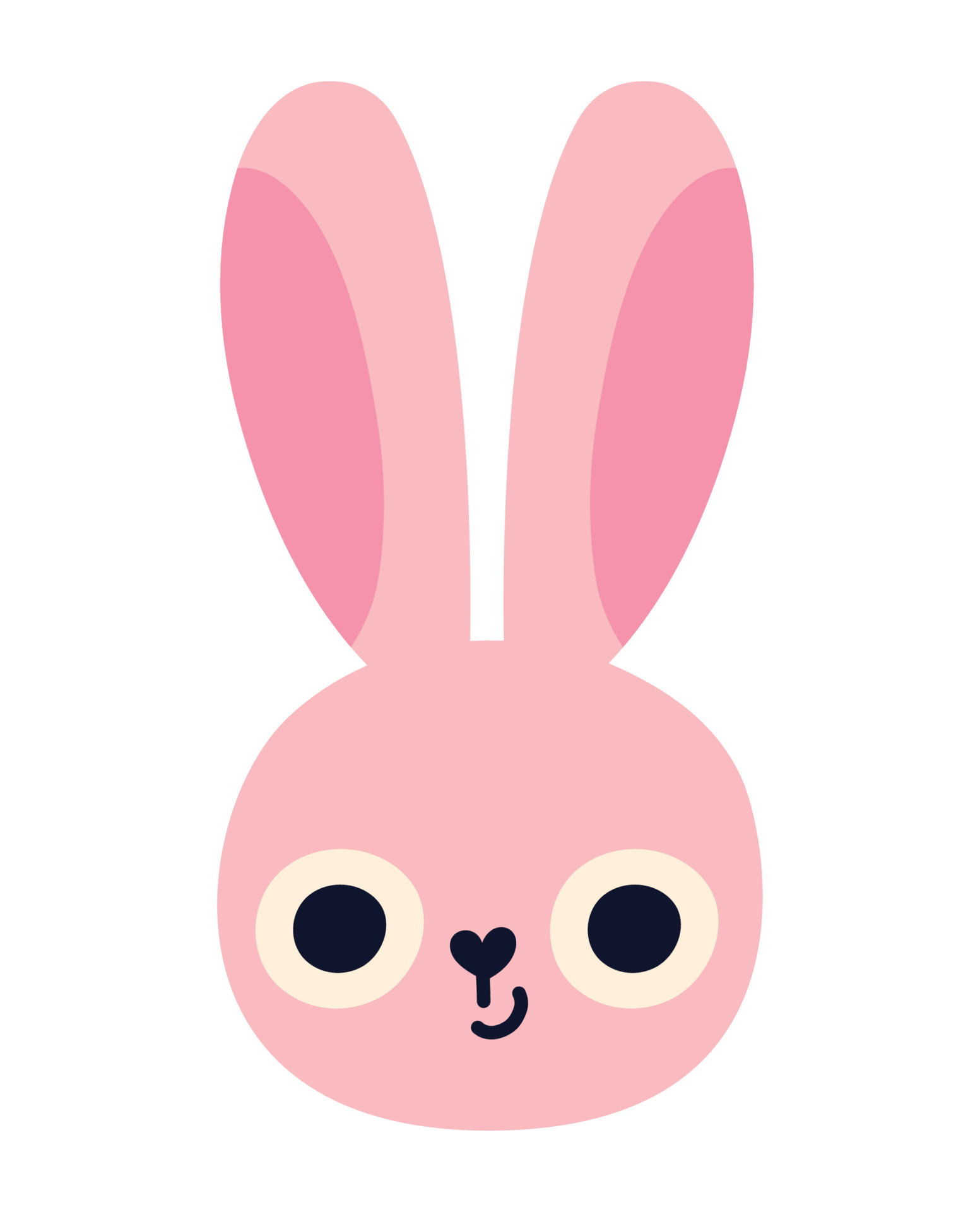 pink bunny face 21379444 Vector Art at Vecteezy