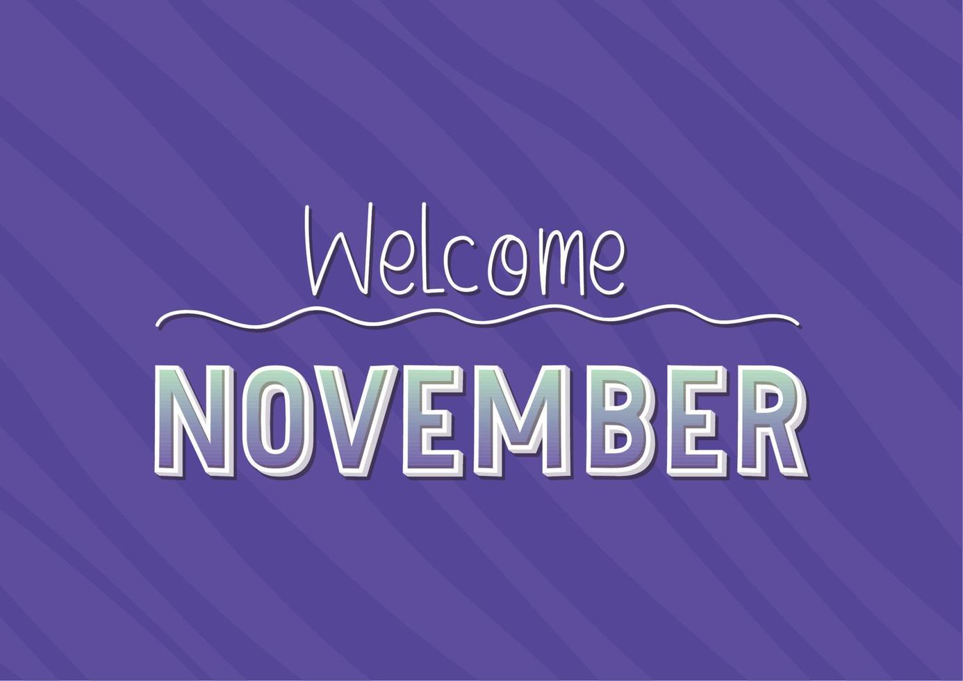poster of welcome november vector