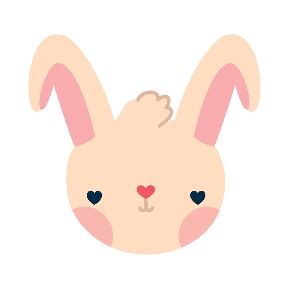 rabbit with heart eyes vector