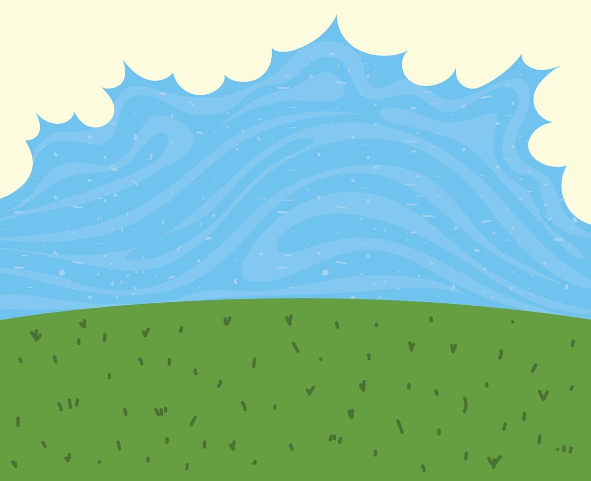 césped paisaje ilustración vector