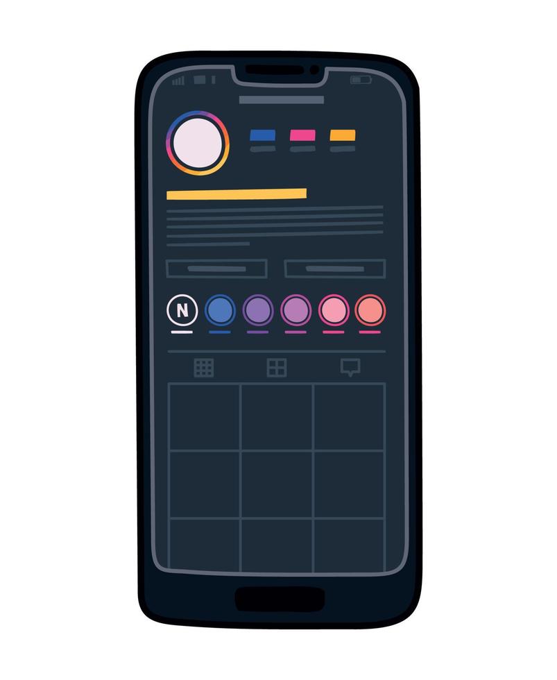 black cellphone design vector