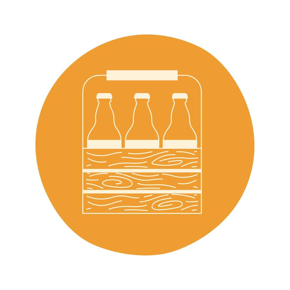 beer bottles on circle vector