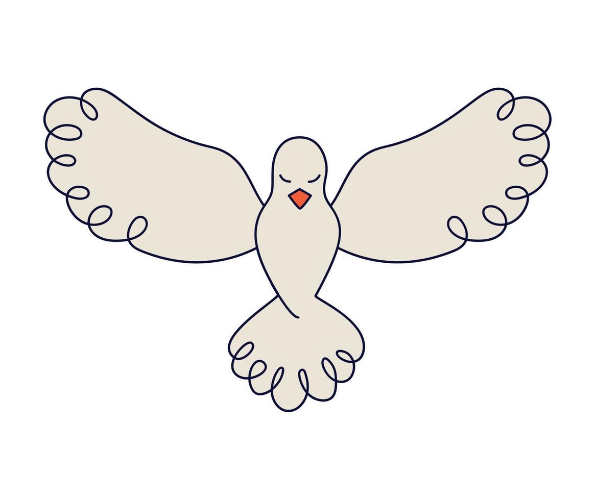 white dove design vector