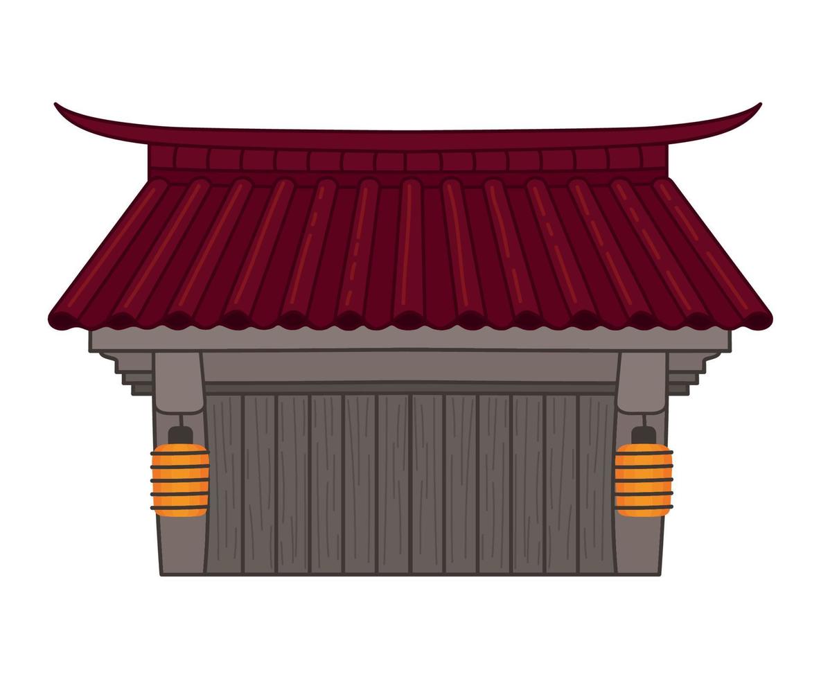 south korean house vector