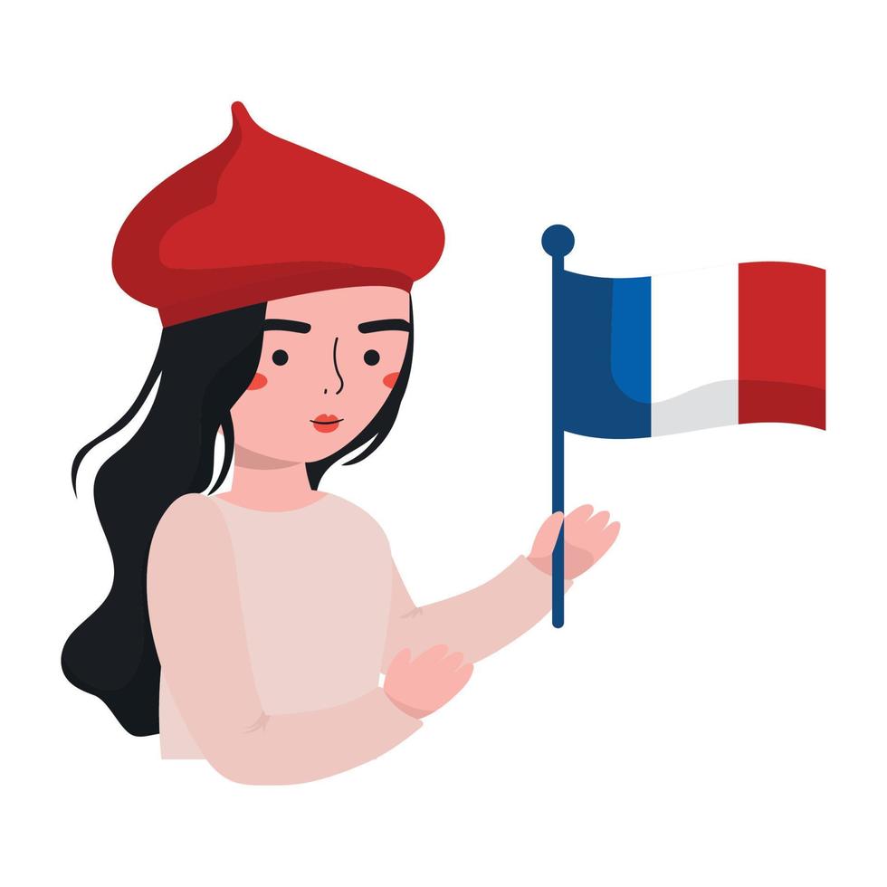 french woman design vector