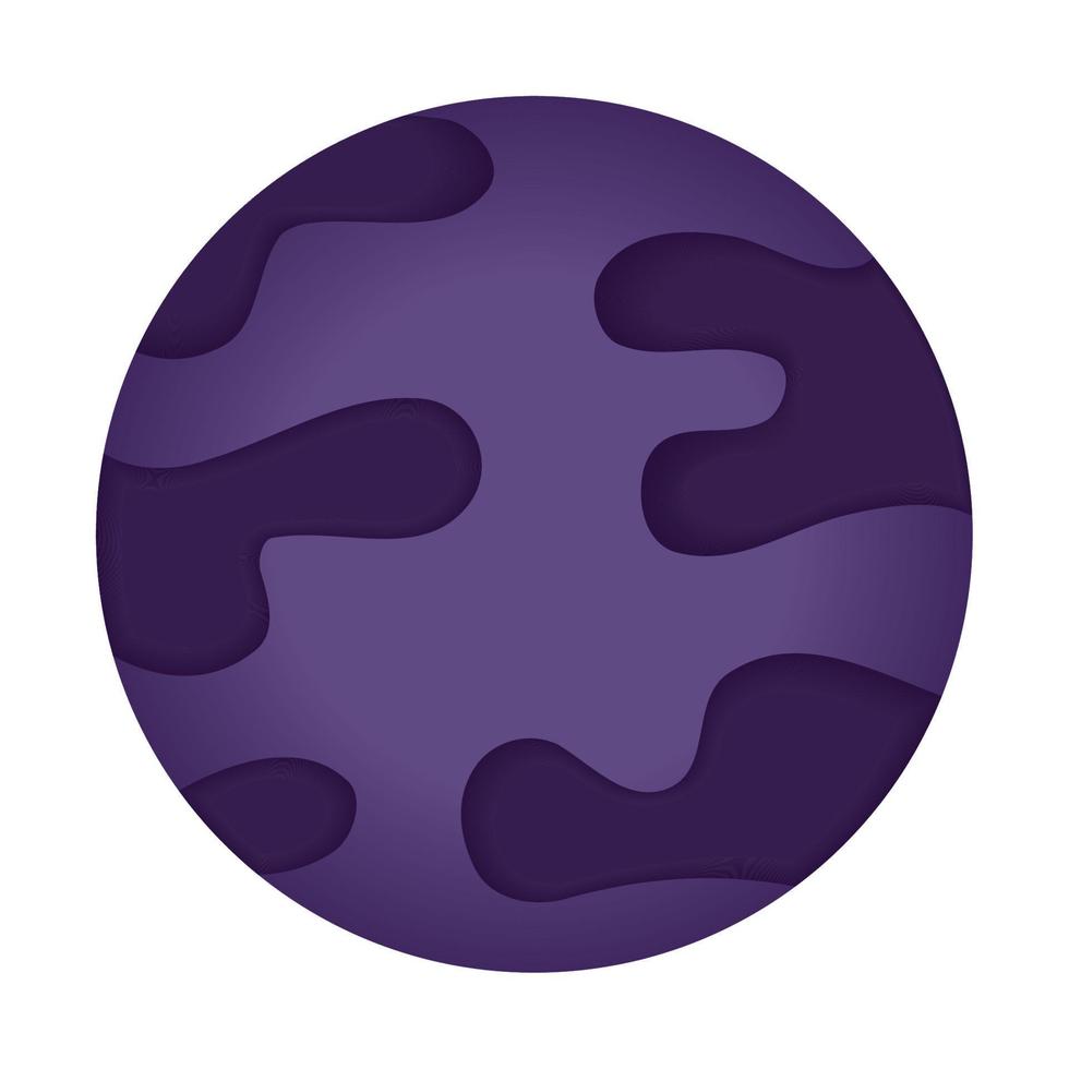 purple planet design vector