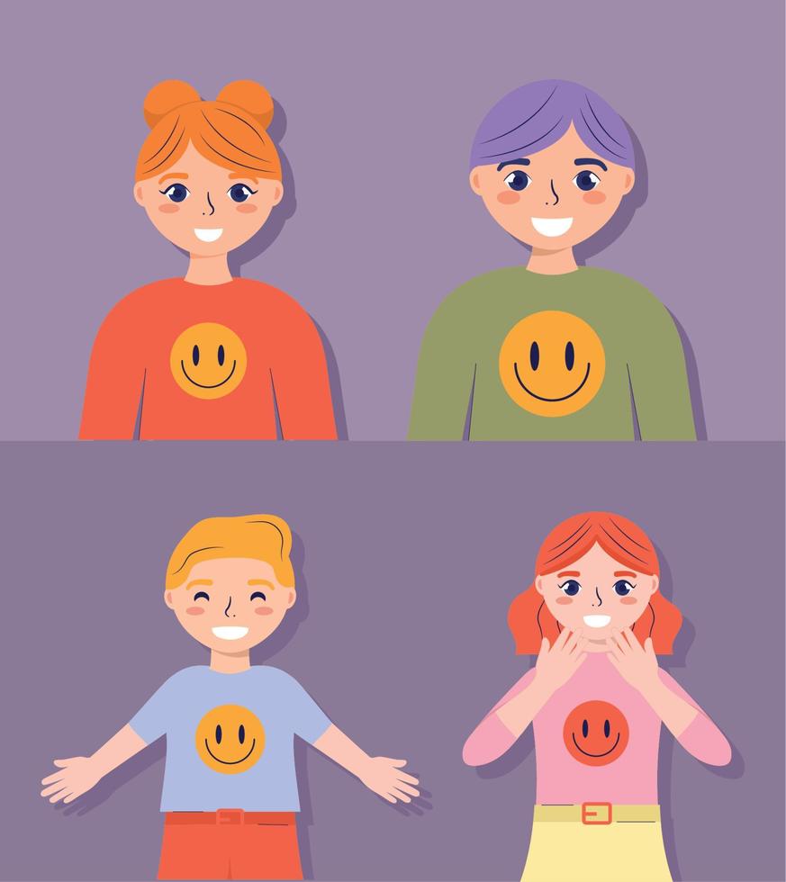 world smile day card vector