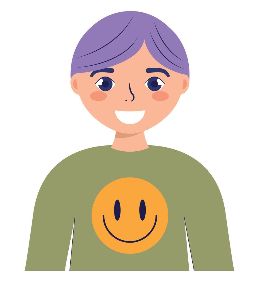 glad boy design vector