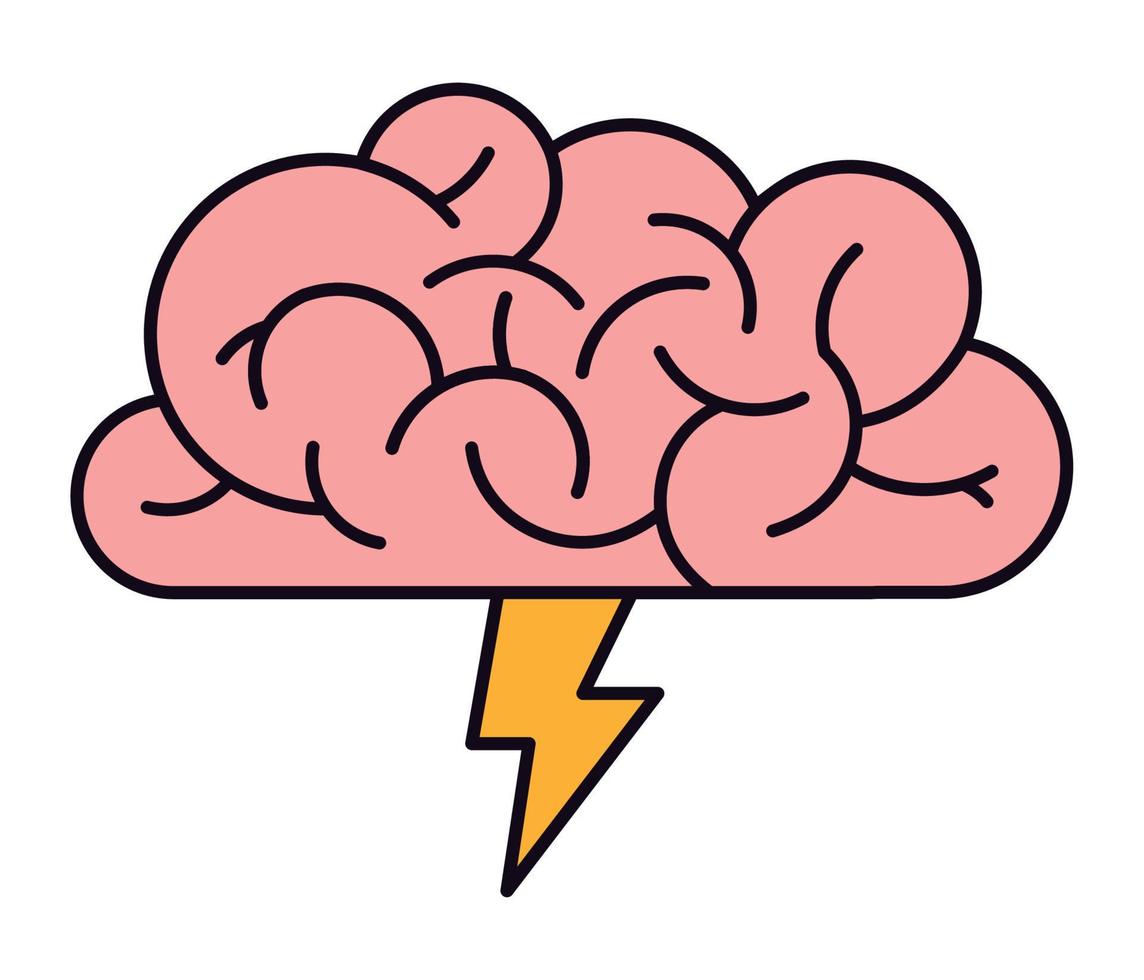 colored brainstorming icon vector