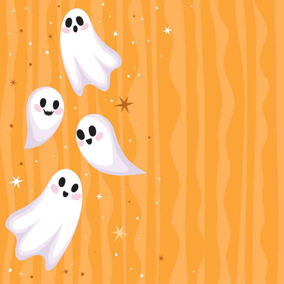 halloween ghost poster vector