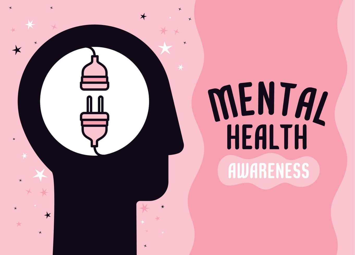 world mental health poster vector