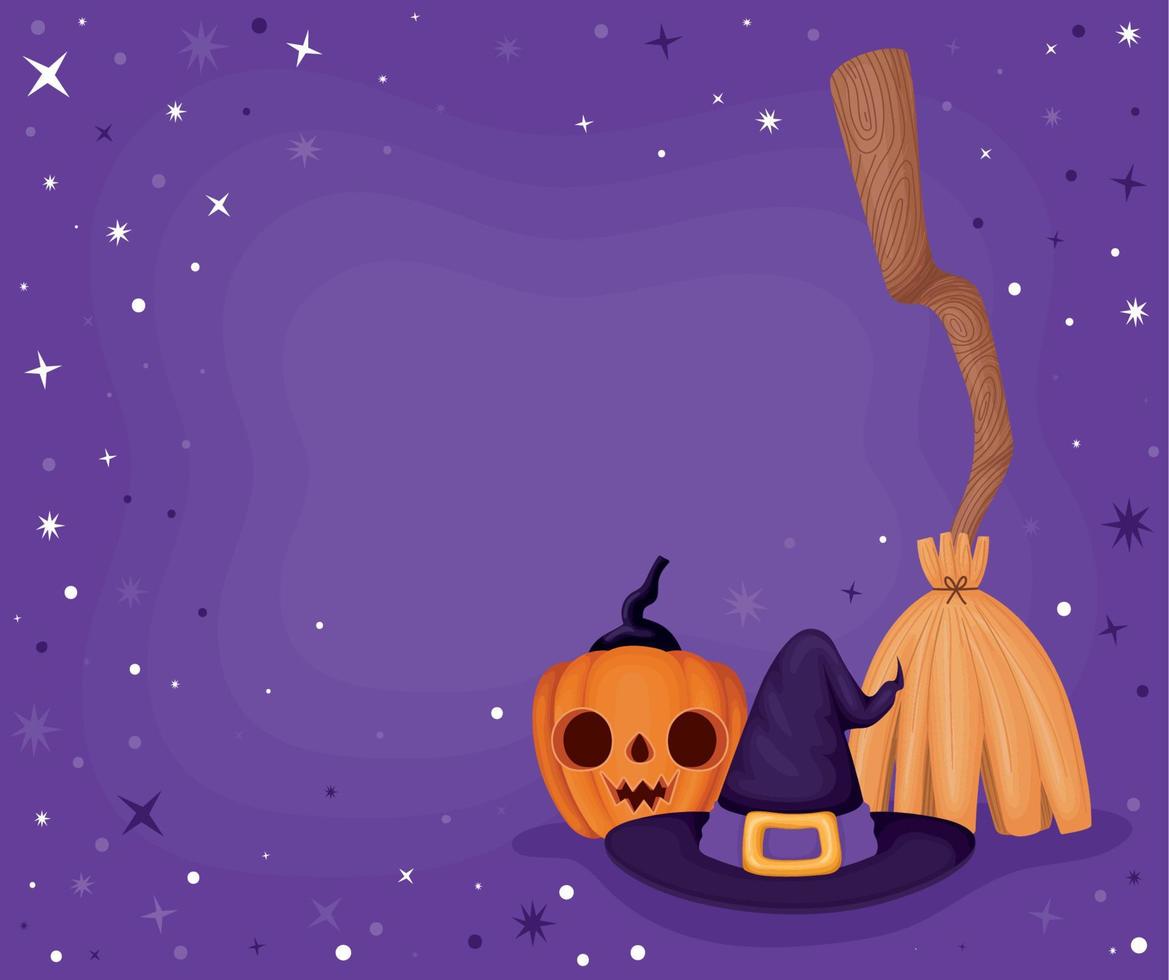 halloween miscellaneous card vector