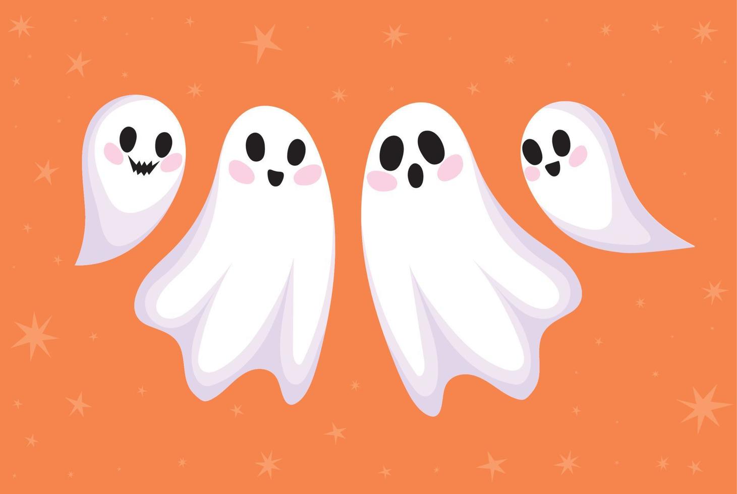 halloween ghost poster vector