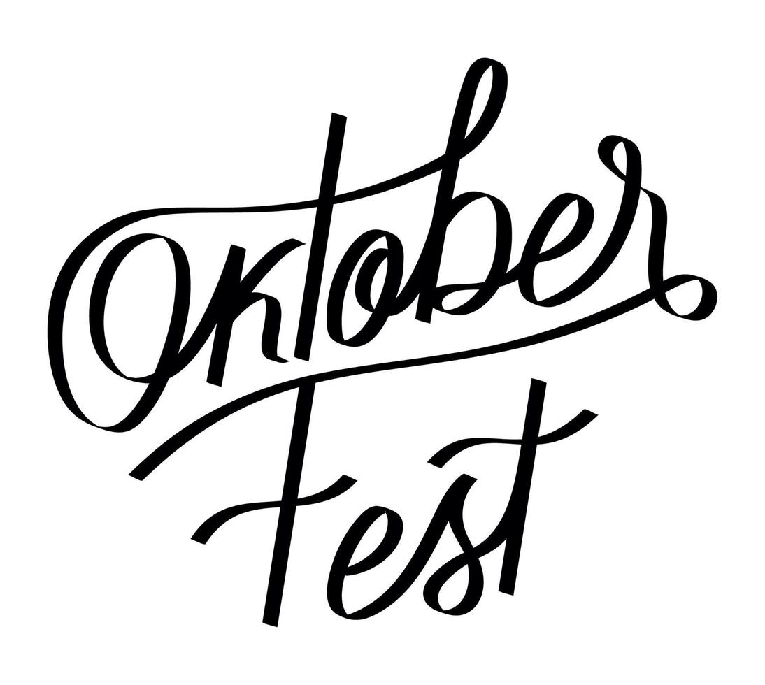 Oktoberfest frase diseño vector