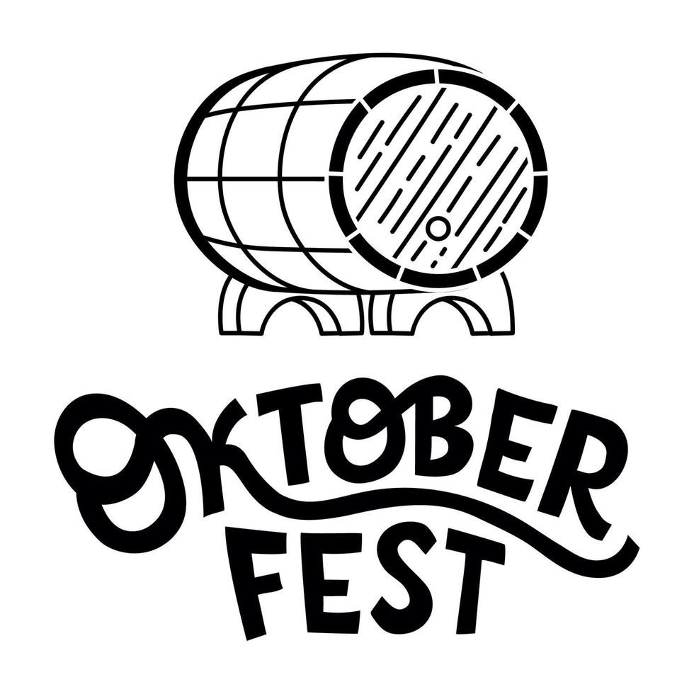 Oktoberfest letras ilustración vector