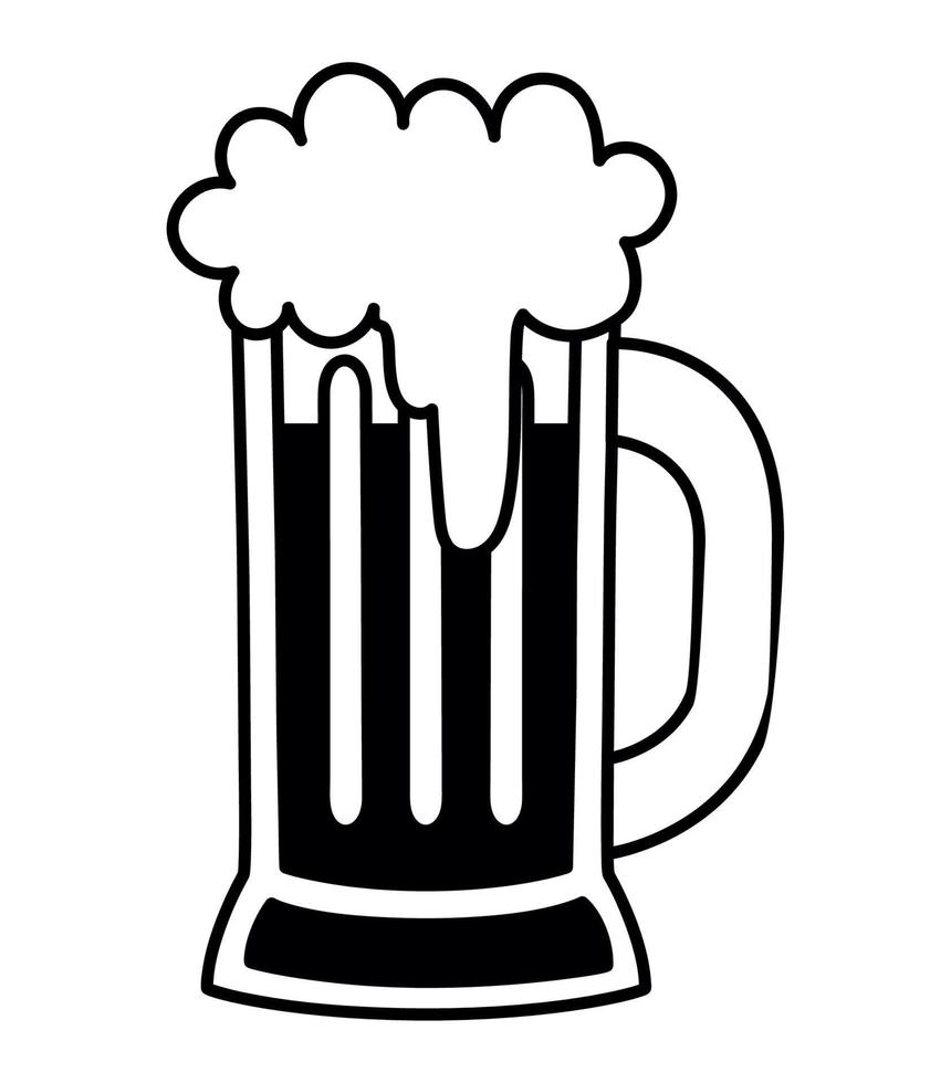 foamy beer icon vector