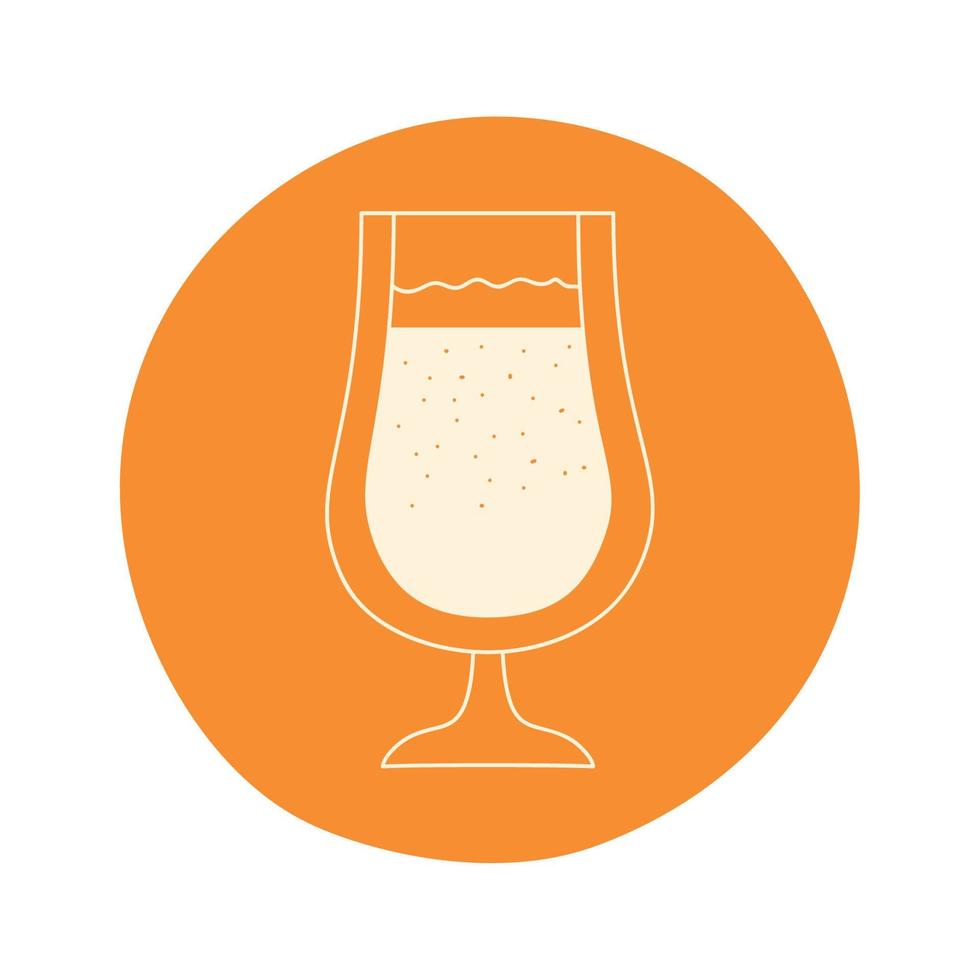 beer glass on circle vector