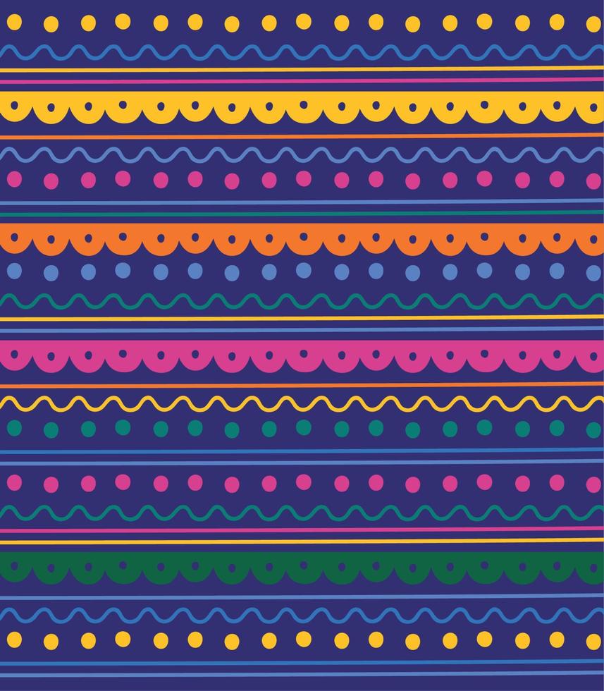 colored mexican garlands pattern vector