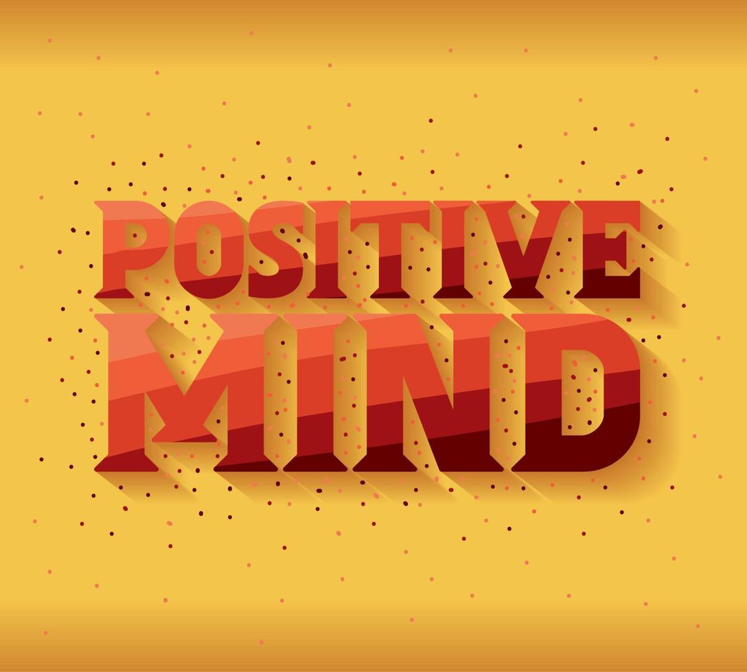 quote of positive mind vector
