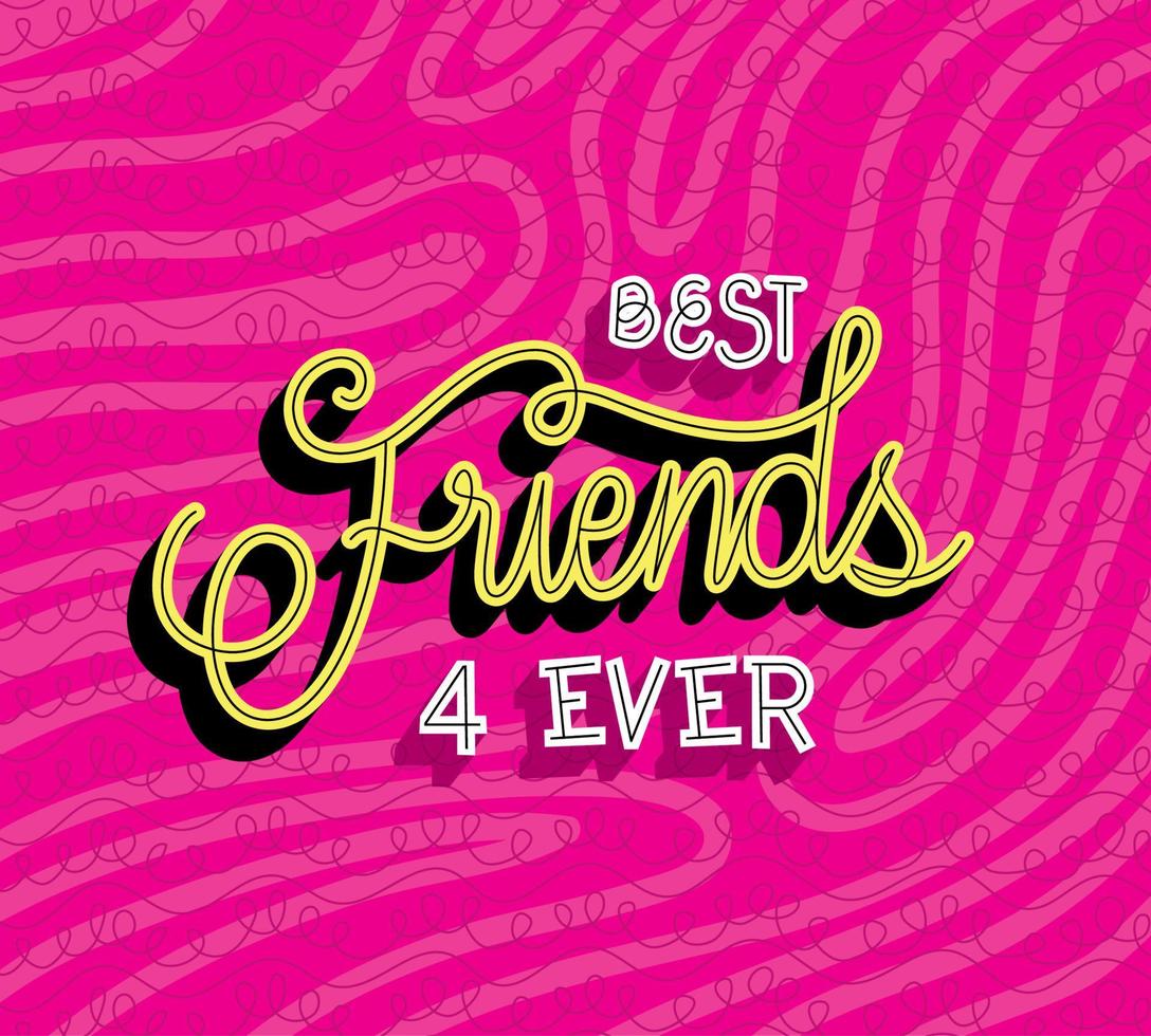 quote of best friends 4 ever vector