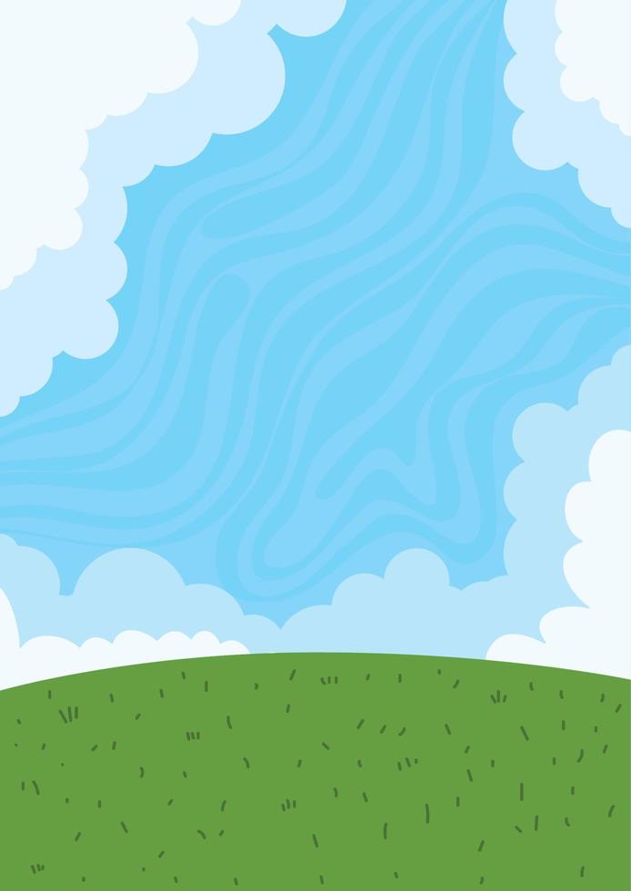 césped paisaje diseño vector