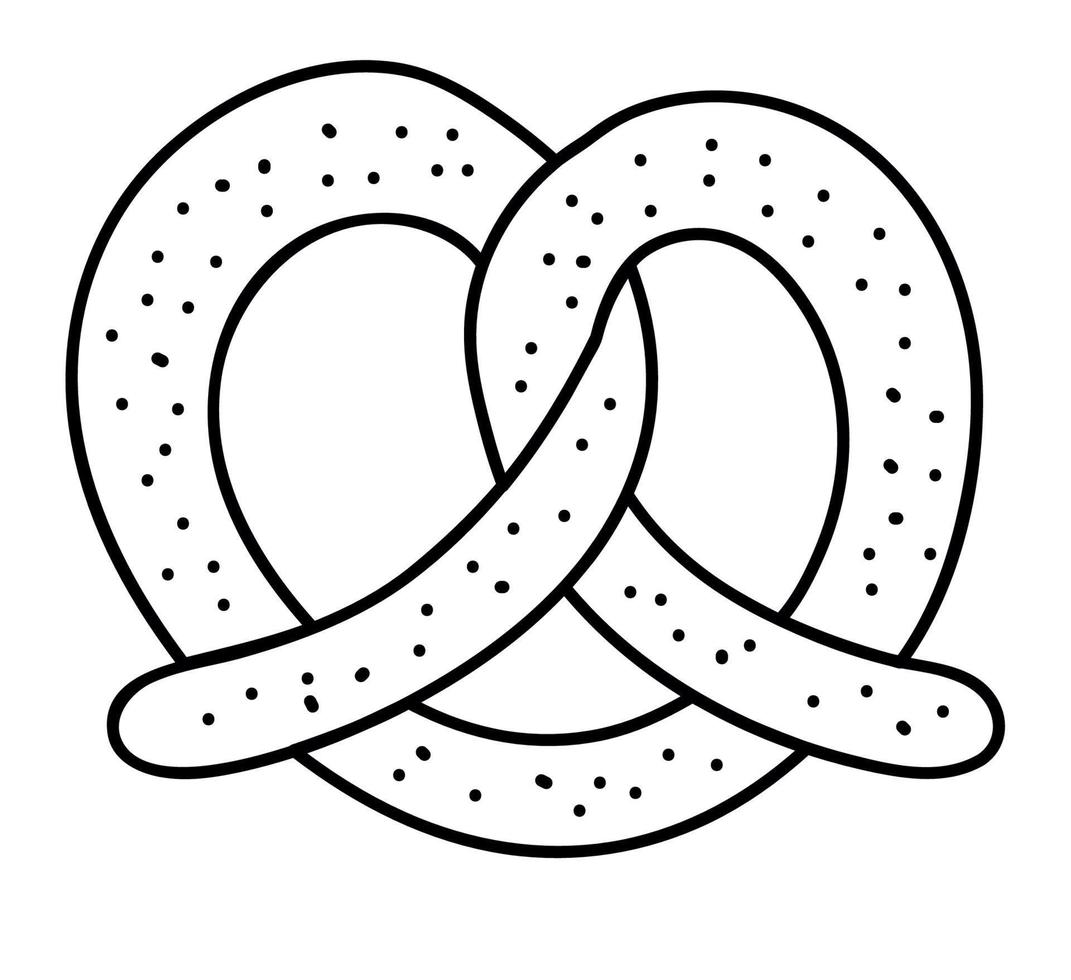 black pretzel design vector