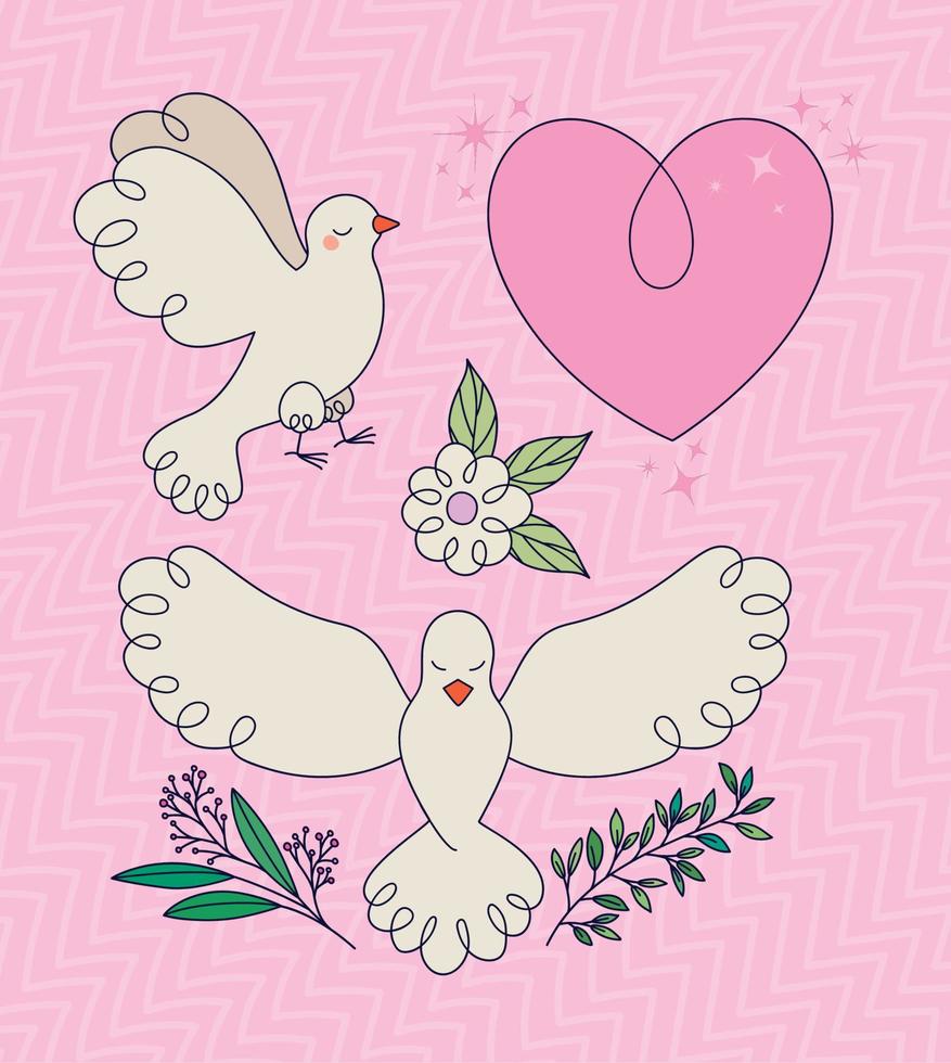 peace items set vector