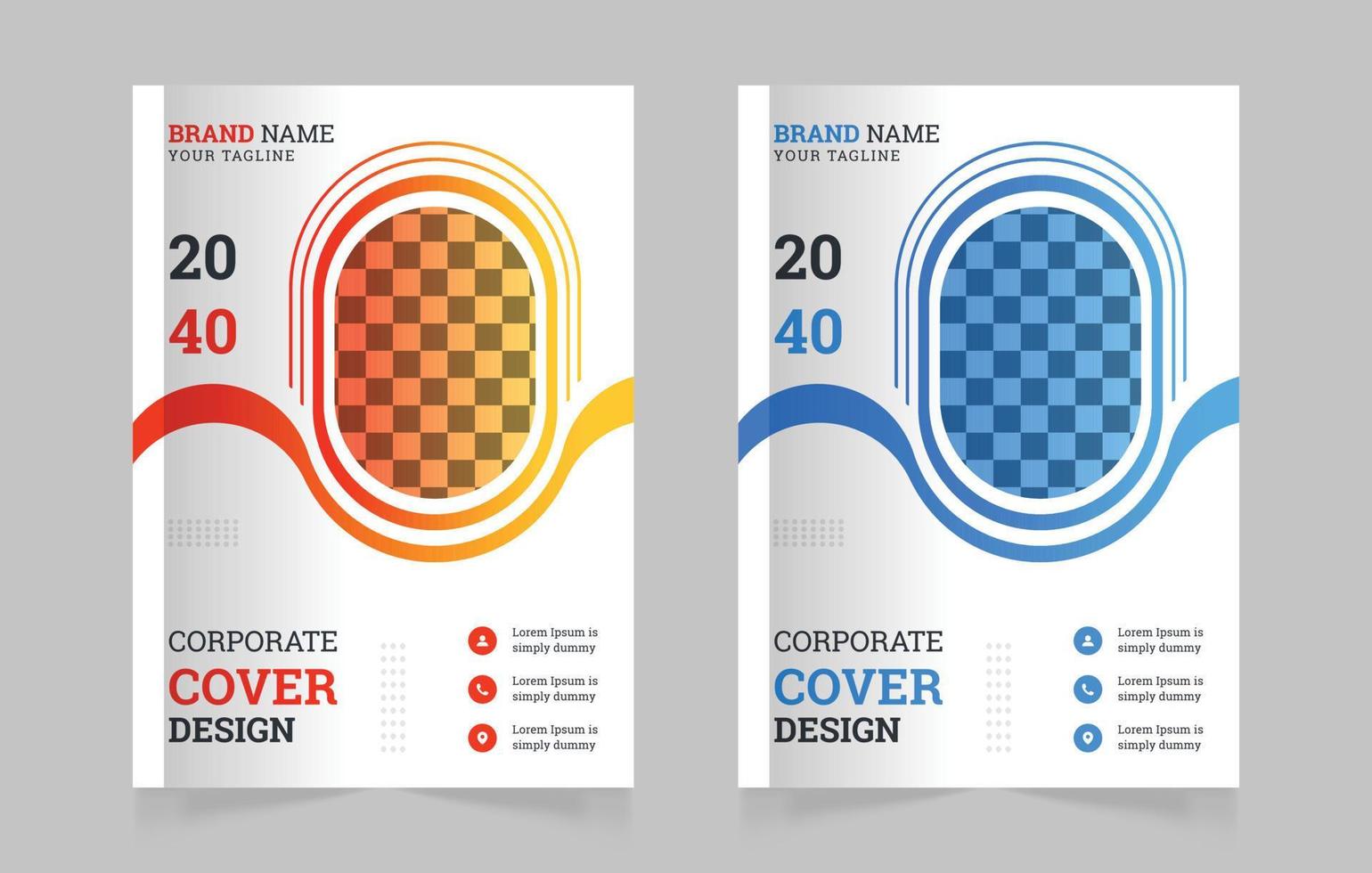 Corporate and creative business book cover design template a4 vector