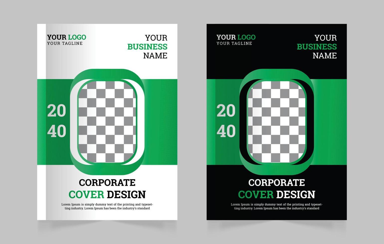 Corporate and creative business book cover design template a4 vector