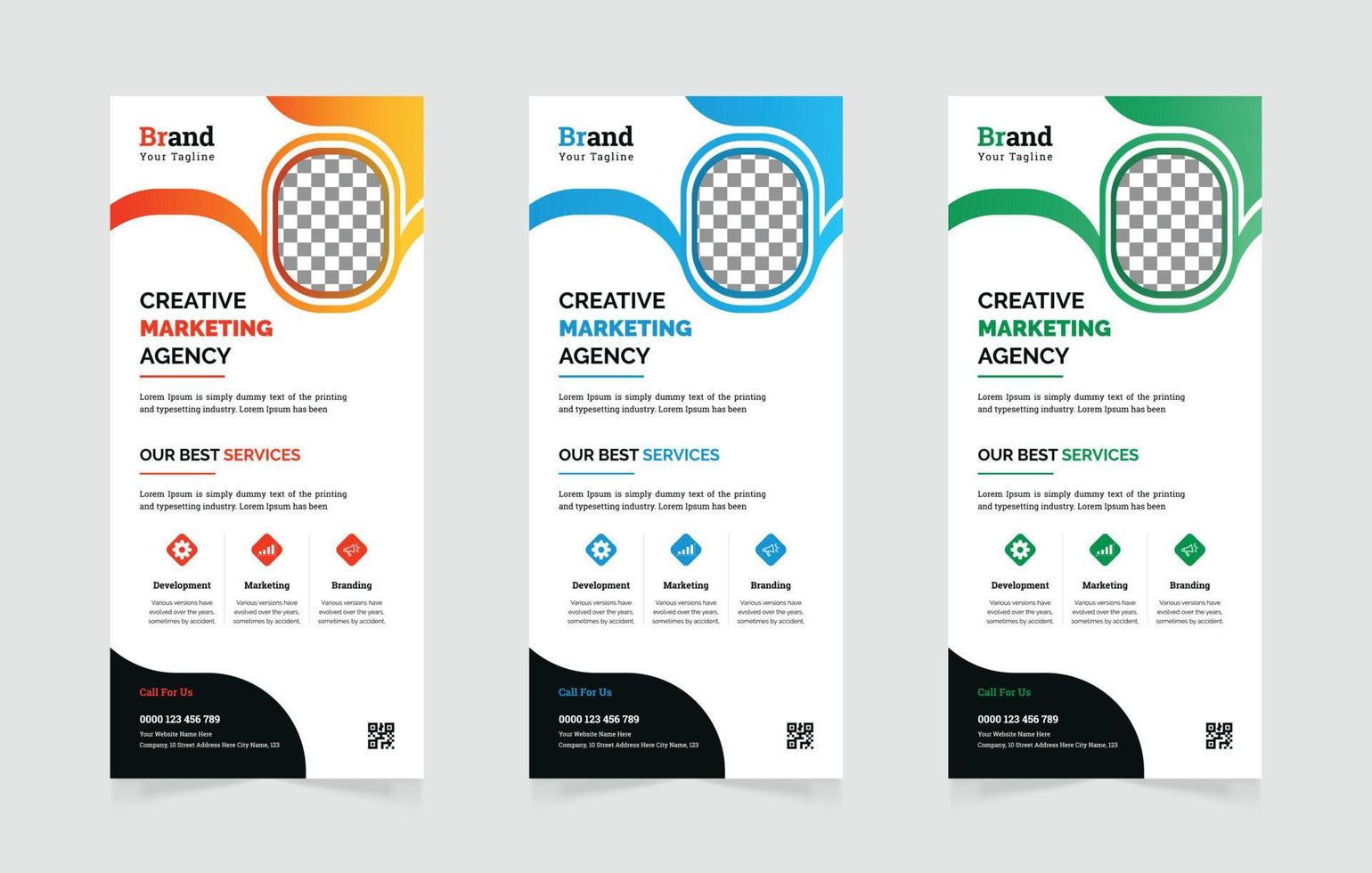 Modern and Creative business dl flyer or rack card design template vector