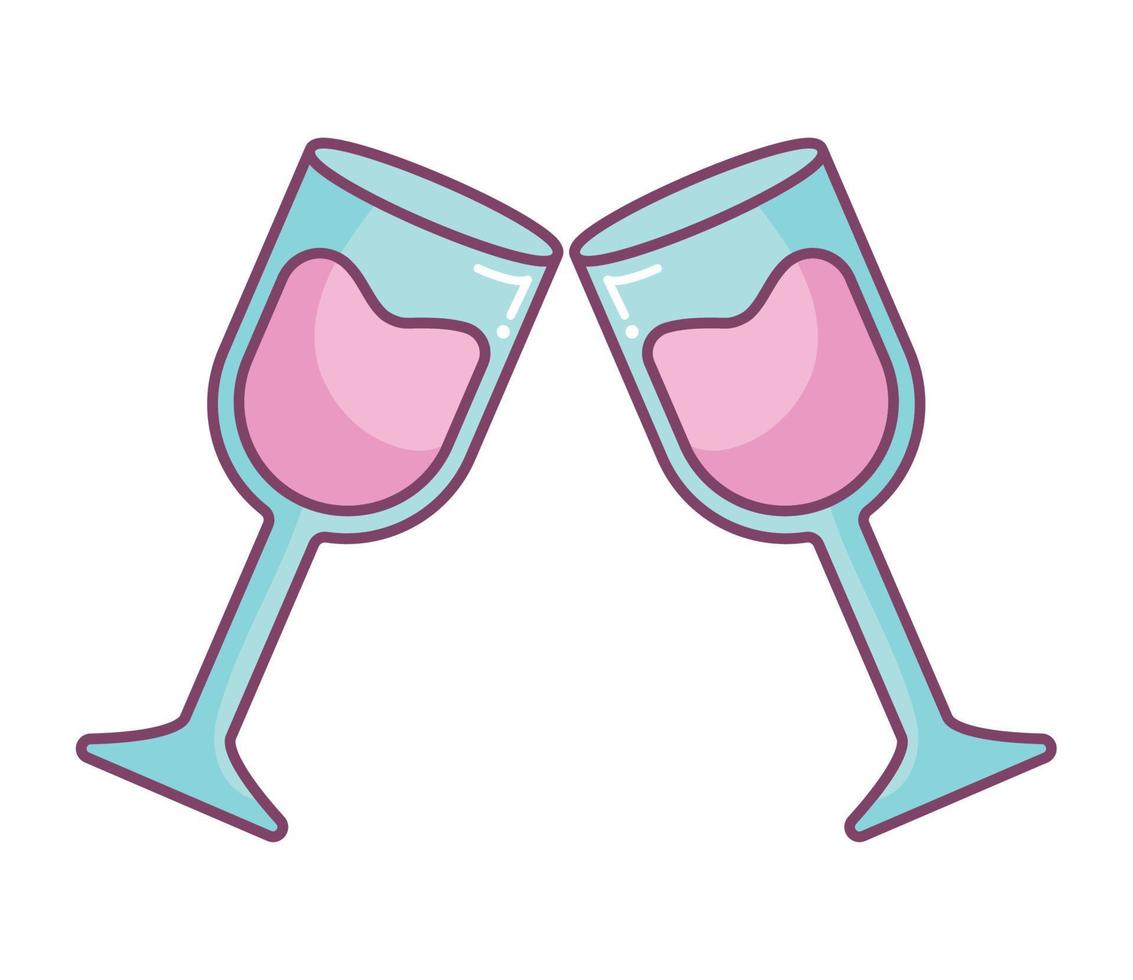 glass toast design vector